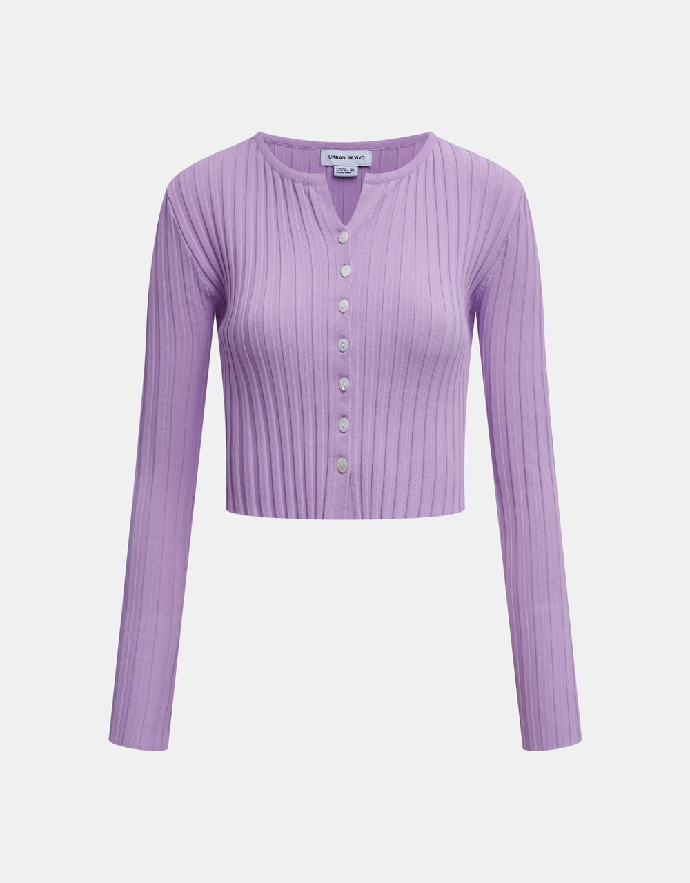 Button Up Rib Knit Cardigan