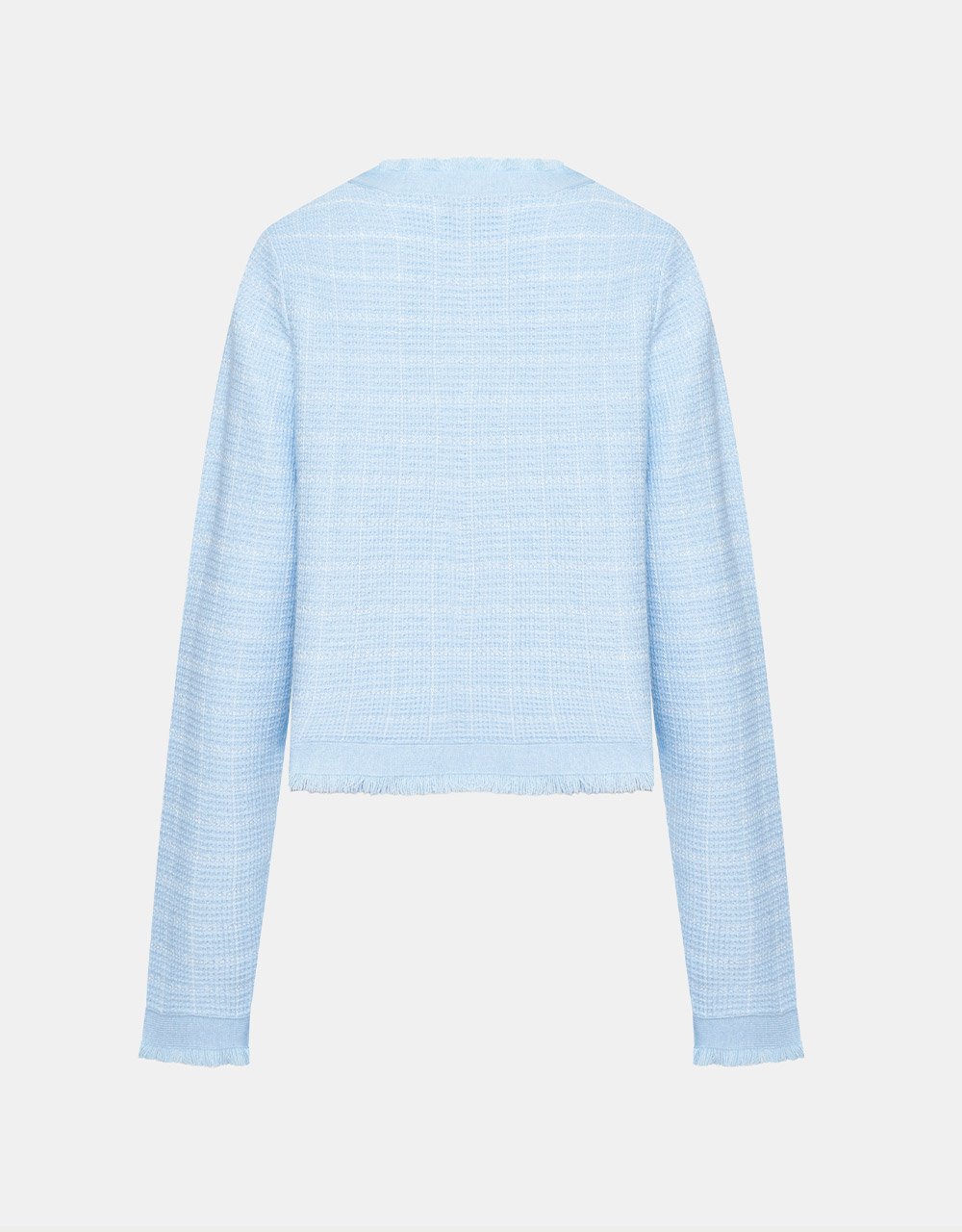 Raw Hem Pearl Button Cardigan