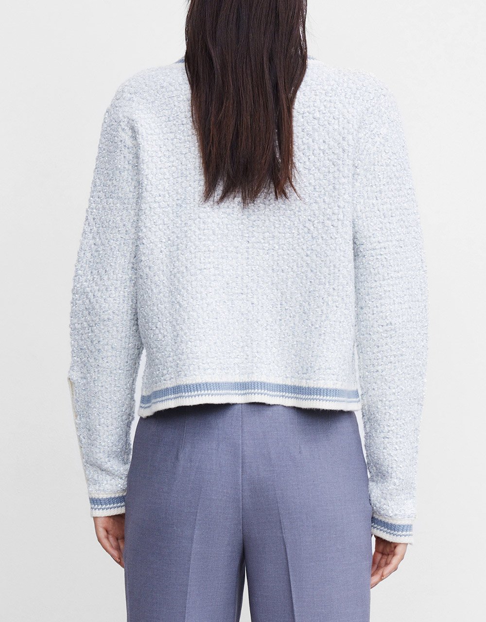 Contrast Trim Button Front Cardigan