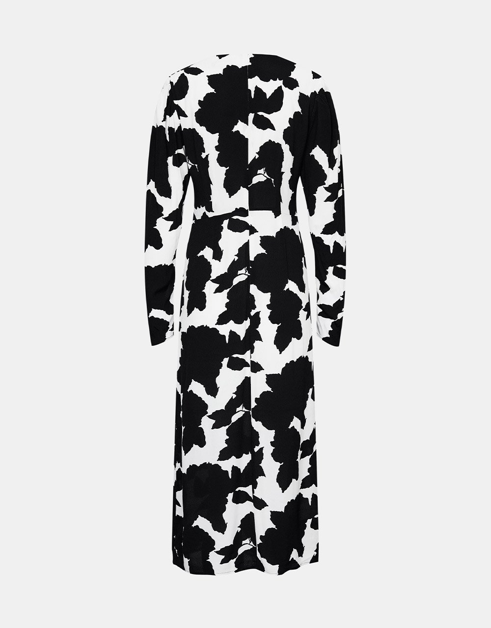 Abstract Print Cut Out Detail Midi Dress
