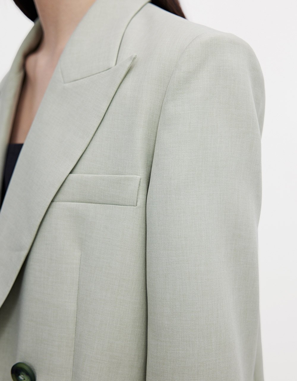 Peak Collar Double Breasted Blazer