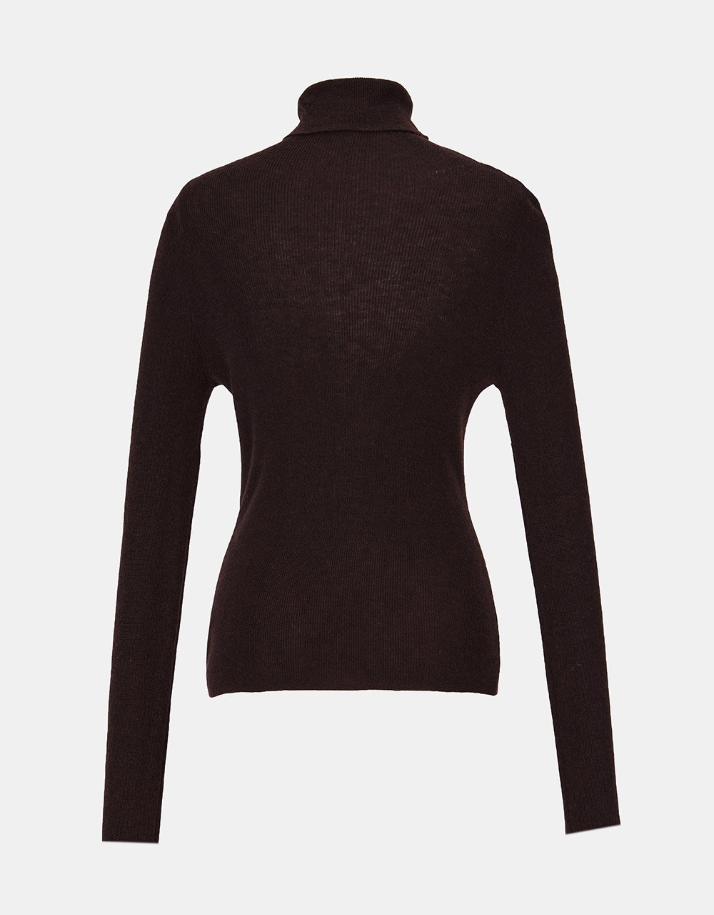 Minimalistic Turtle Neck Fitted Knit Top