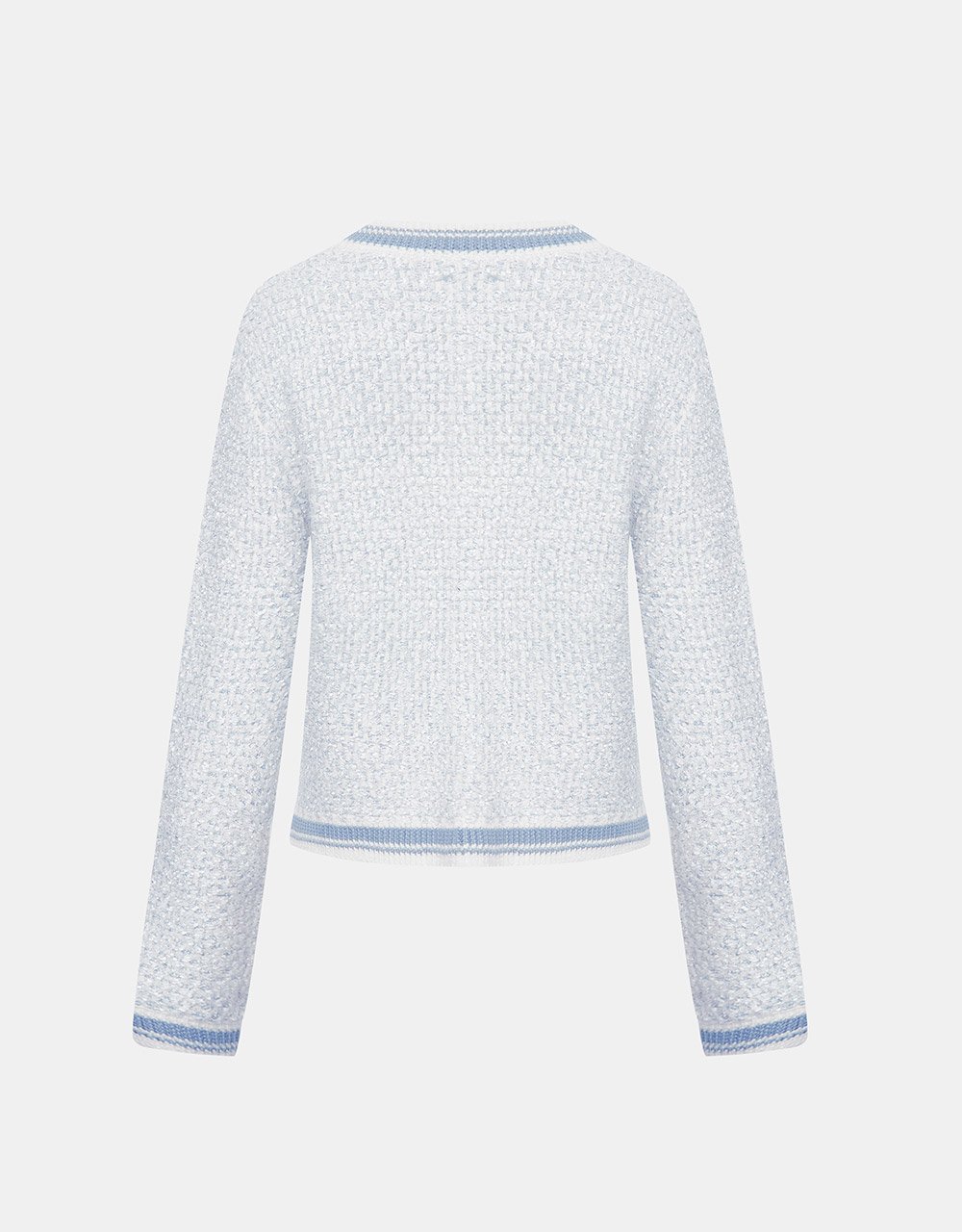 Contrast Trim Button Front Cardigan