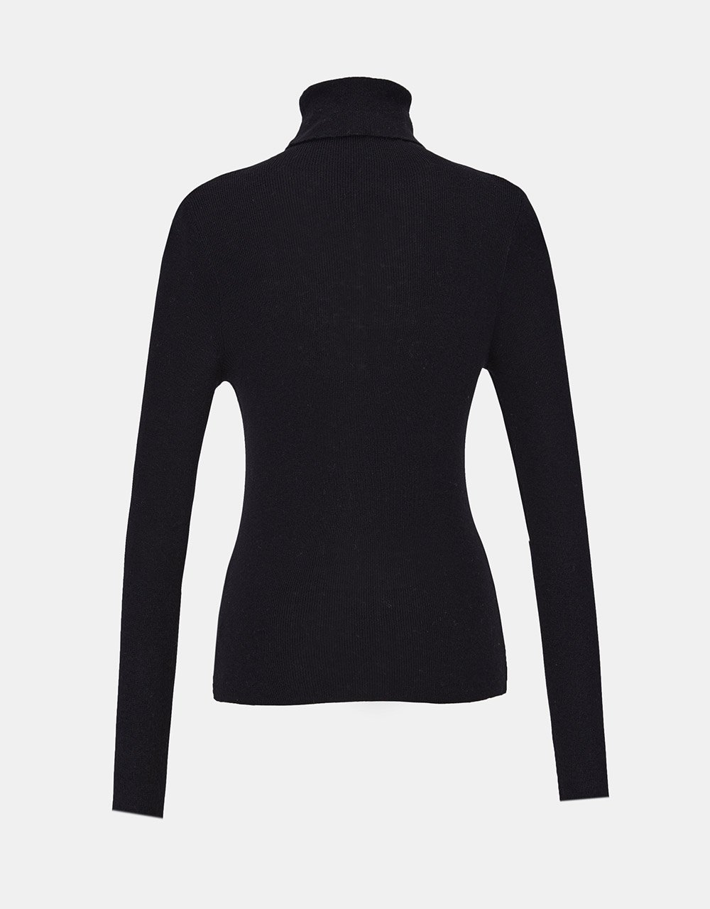 Minimalistic Turtle Neck Fitted Knit Top