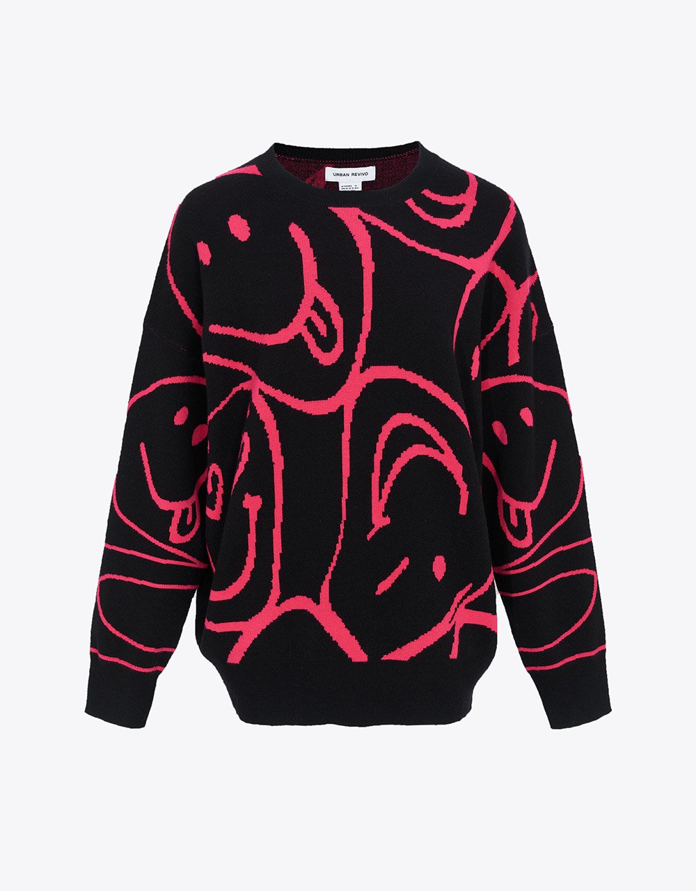 Drop Shoulder Sleeve Crew Neck Knitted T-Shirt