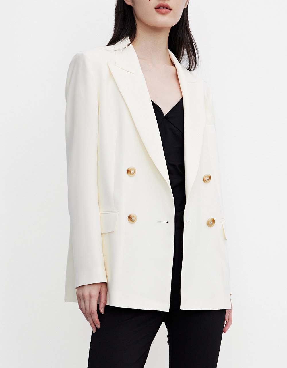 Peak Collar Double Breasted Blazer