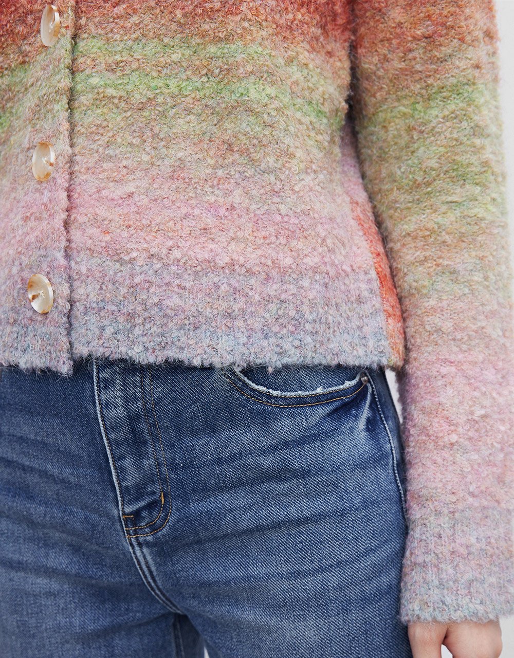 Ombre Button Up Cardigan