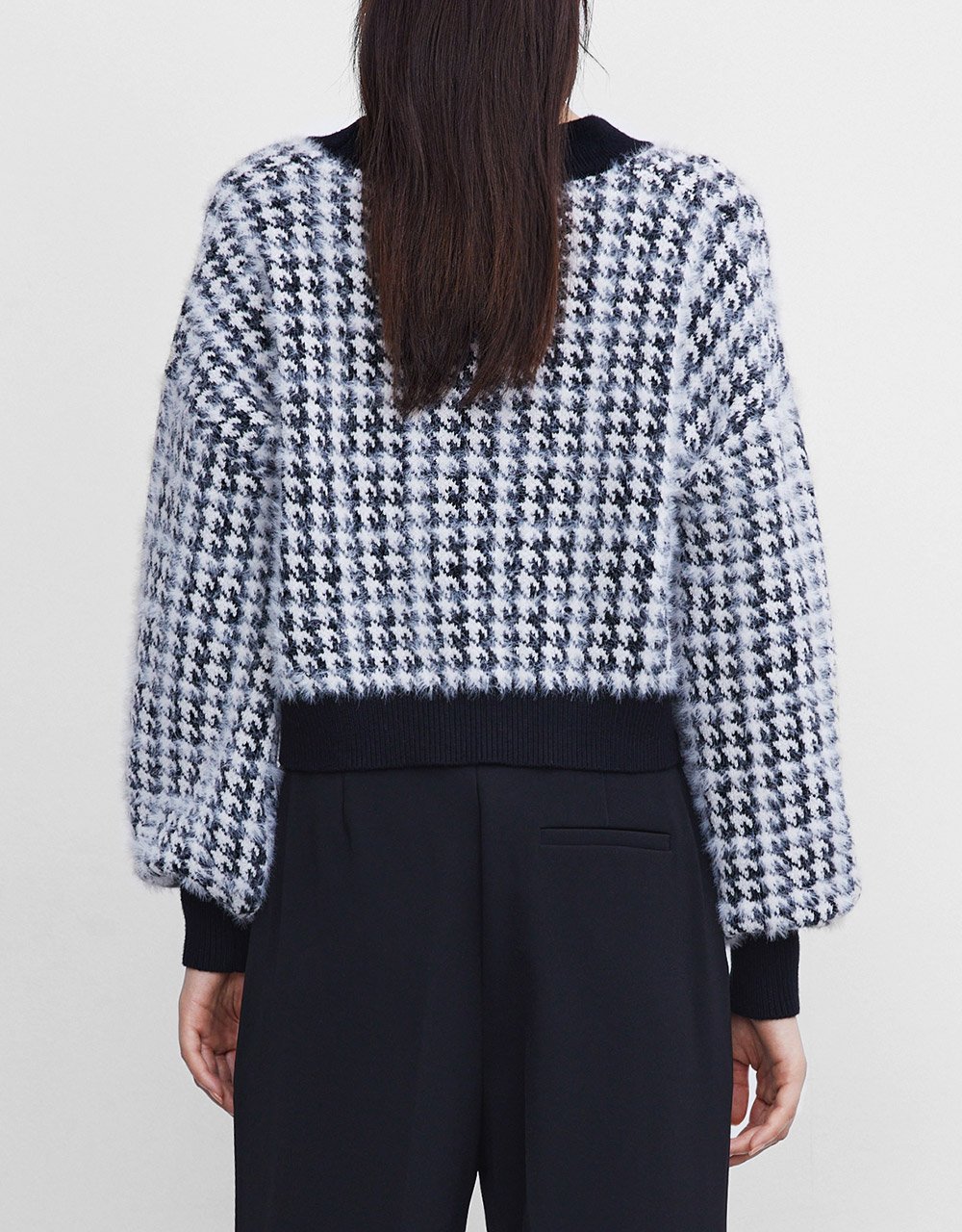 Contrast Trim Button Front Cardigan