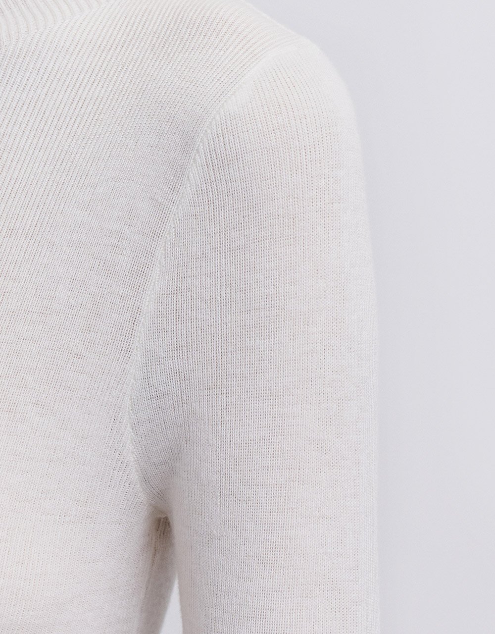 Minimalistic Turtle Neck Fitted Knit Top