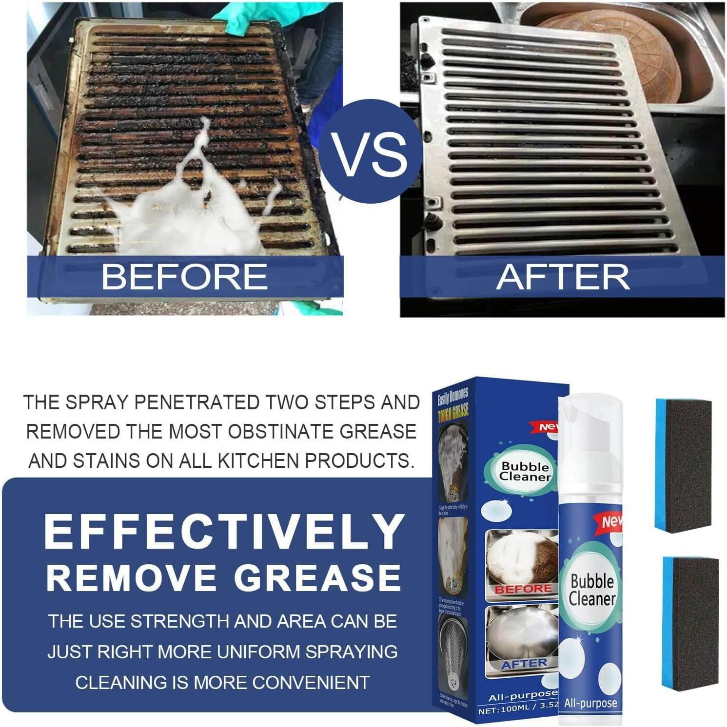 3PCS Allpurpose Rinsefree Cleaning Spray