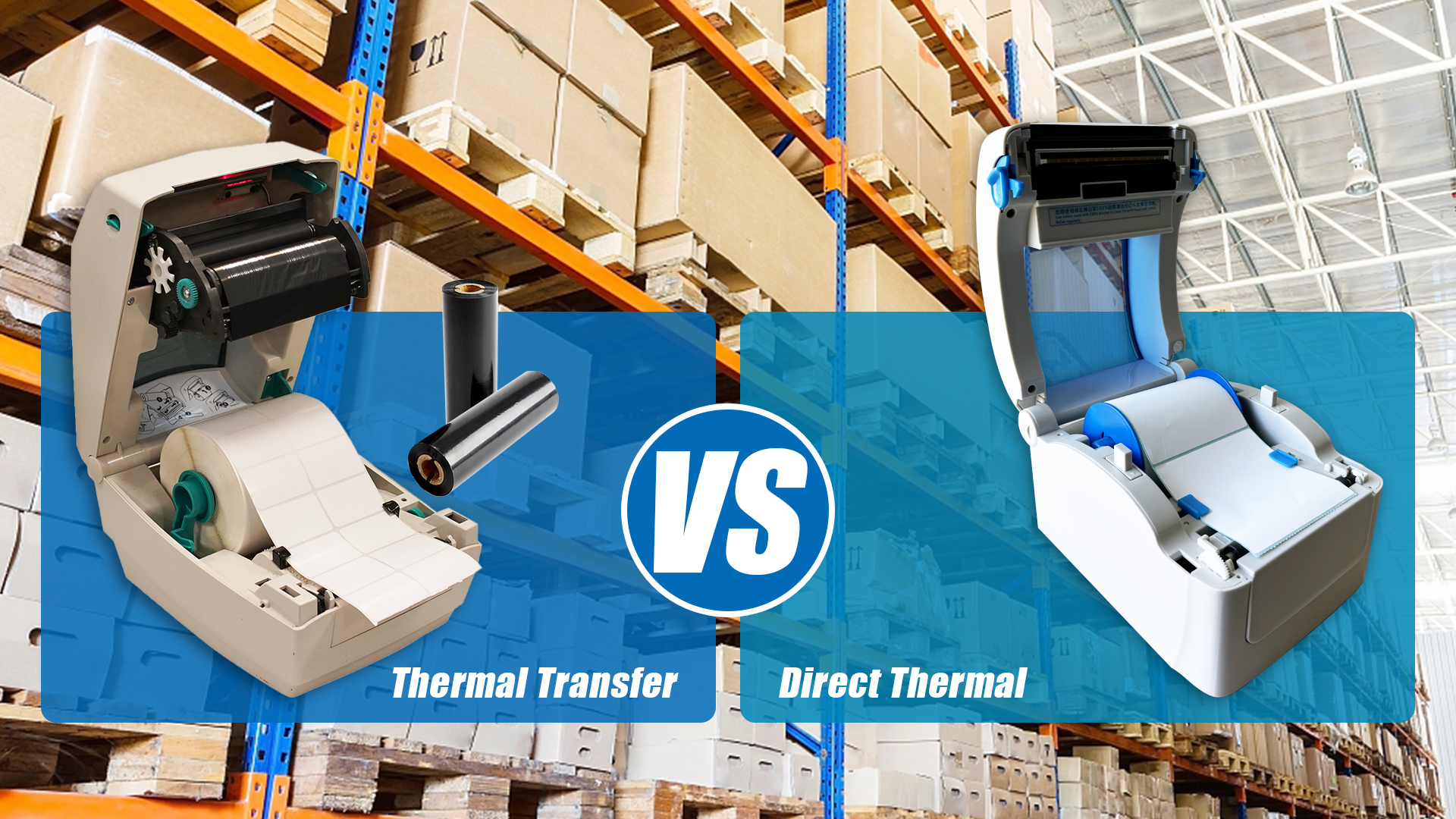 thermal transfer printing vs direct  printing