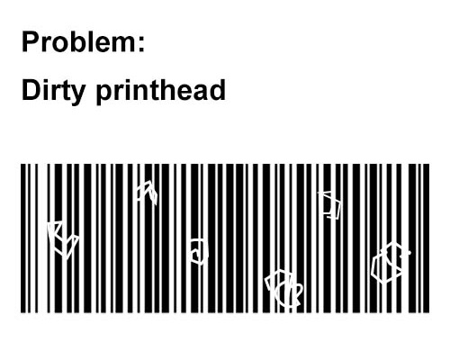 barcode printed with dirty print head