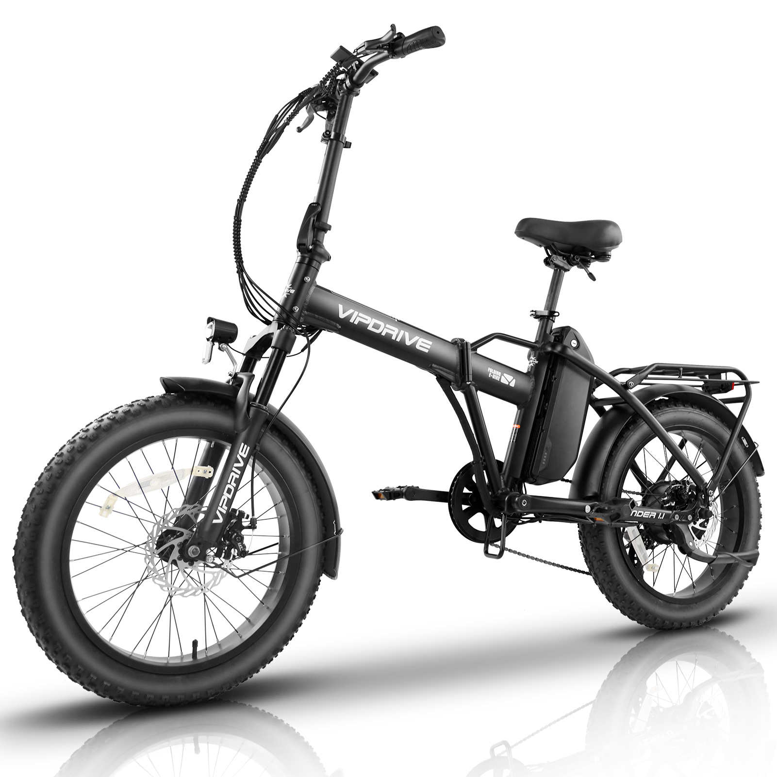 Vipdrive Electric Bike for Adults, 20 X4.0 Wanda Tire Folding Electric