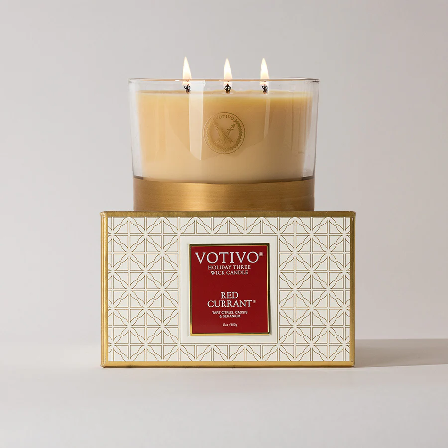 Red Currant Holiday 3 Wick Candle