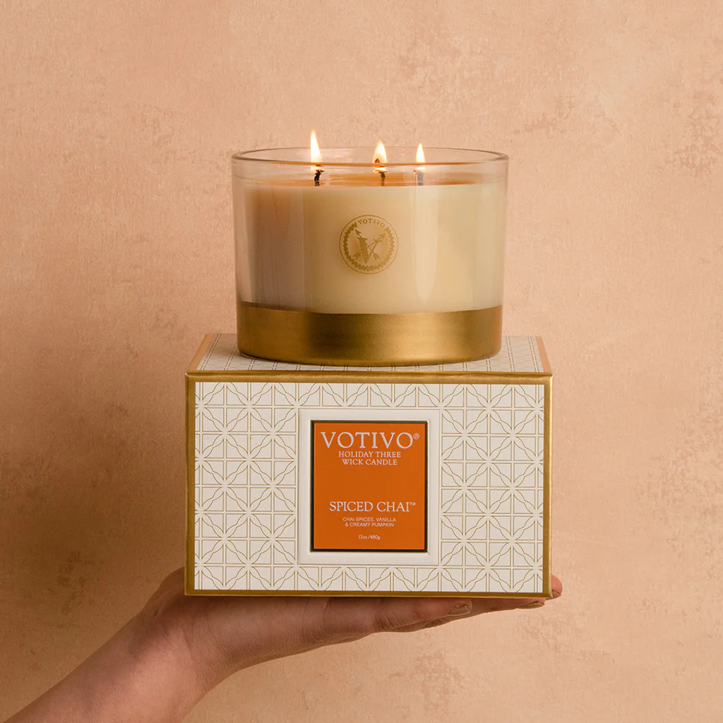 Spiced Chai Holiday 3 Wick Candle