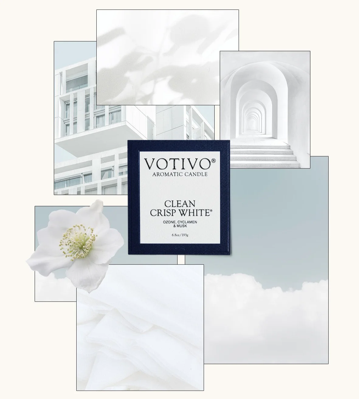 Clean Crisp White 6.8 oz. Aromatic Candle