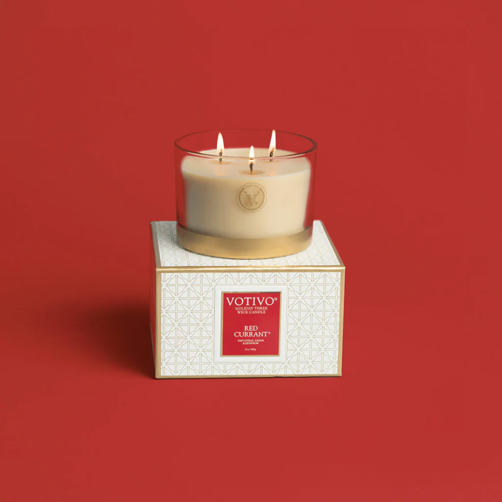Red Currant Holiday 3 Wick Candle