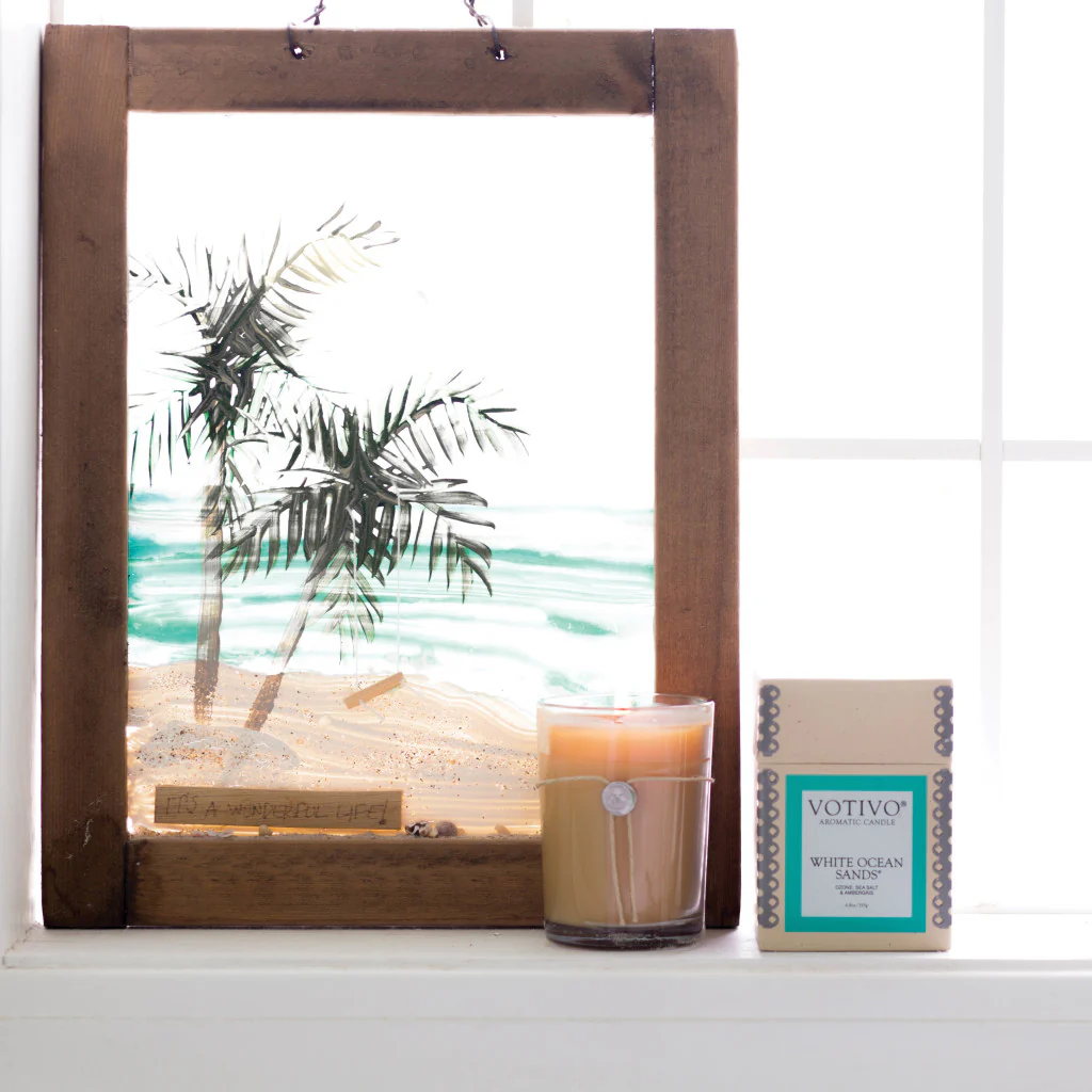 White Ocean Sands 6.8 oz. Aromatic Candle