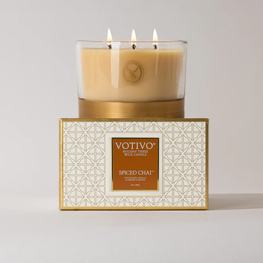 Spiced Chai Holiday 3 Wick Candle