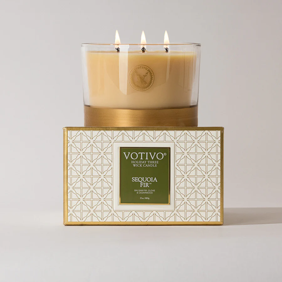 Sequoia Fir Holiday 3 Wick Candle