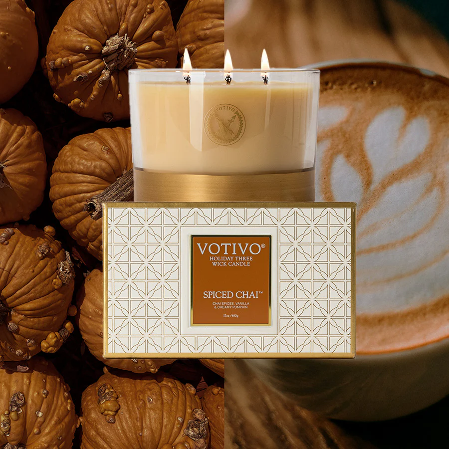 Spiced Chai Holiday 3 Wick Candle
