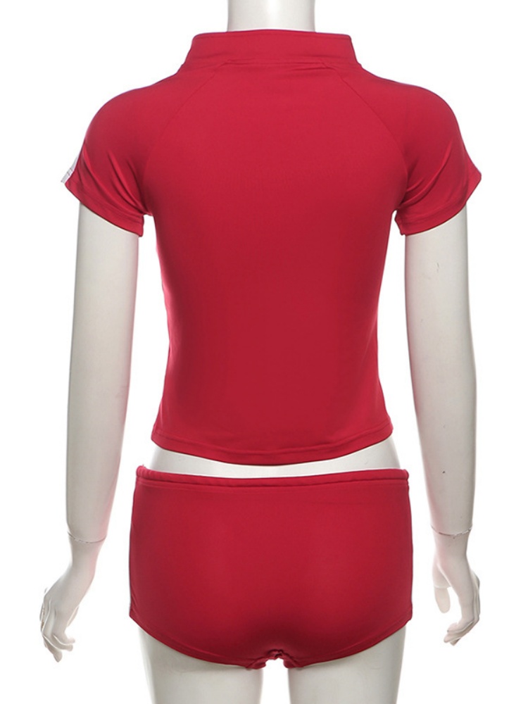 BOOFEENAA Letter Print Graphic Tee Drawstring Short Sets Women 2 Piece Rave Outfits Streetwear Co Ord Summer Set P87-CG19