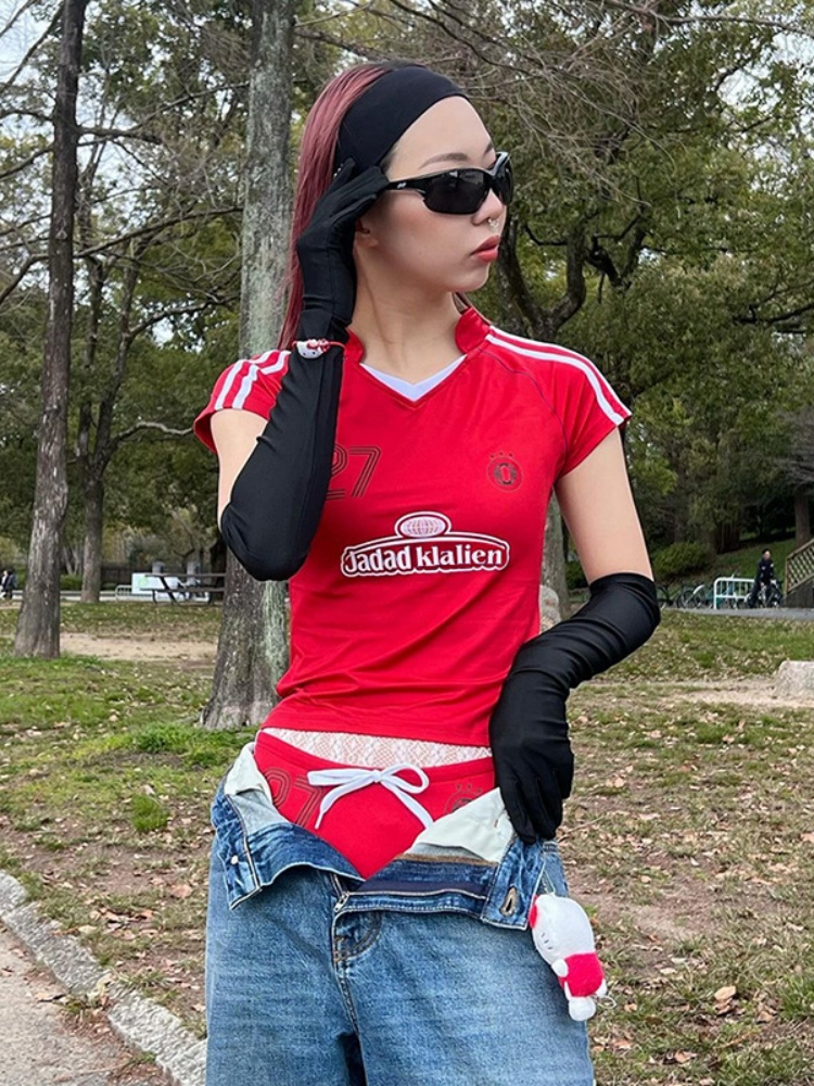 BOOFEENAA Letter Print Graphic Tee Drawstring Short Sets Women 2 Piece Rave Outfits Streetwear Co Ord Summer Set P87-CG19