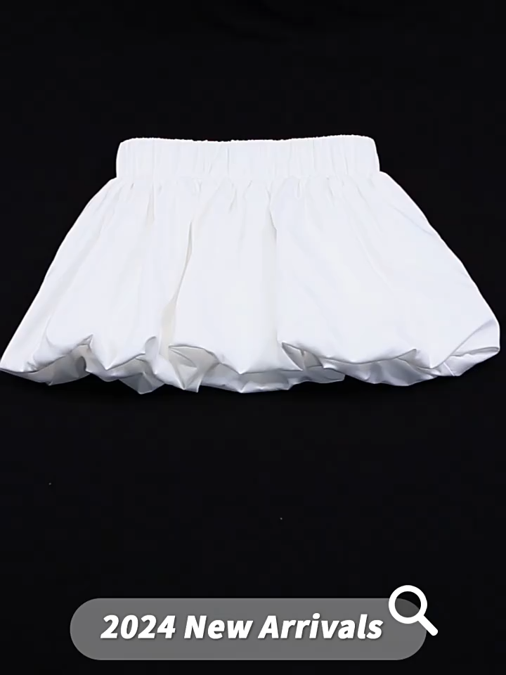BOOFEENAA Summer Bubble Skirts Women 2025 Fashion Bottoms White Black High Waist Puffy Mini Skirt Cute Sexy C96-BD21