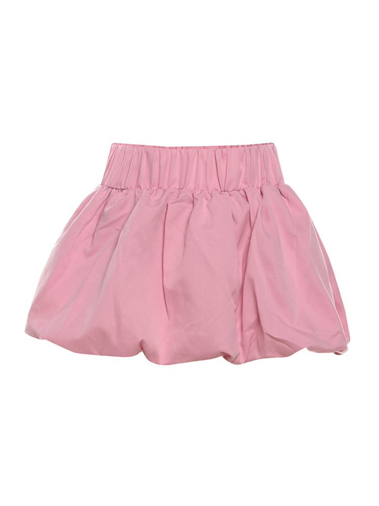 BOOFEENAA Summer Bubble Skirts Women 2025 Fashion Bottoms White Black High Waist Puffy Mini Skirt Cute Sexy C96-BD21