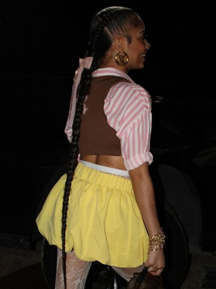 BOOFEENAA Summer Bubble Skirts Women 2025 Fashion Bottoms White Black High Waist Puffy Mini Skirt Cute Sexy C96-BD21