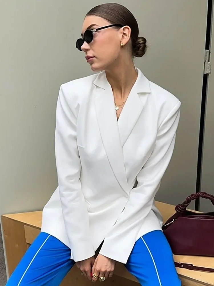 BOOFEENAA Hollow Out Backless Blazers Fall Clothes 2025 Women Fashion Sexy Long Sleeve Top White Black Jacket C70-GI48