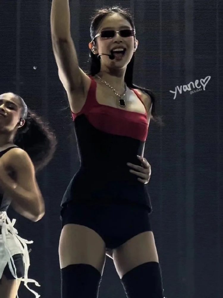 BOOFEENAA Square Neck Bustier Corset Top 2 Piece Set Korean Woman Clothes Fashion Sexy Tank Top Women Summer 2025 P67-CH22