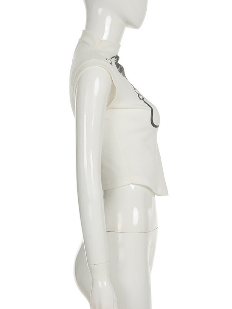 BOOFEENAA Emo Y2k Crop Tops Street Wear Women Graphic T Shirts Grunge Style Clothes Summer 2025 P84-BZ10