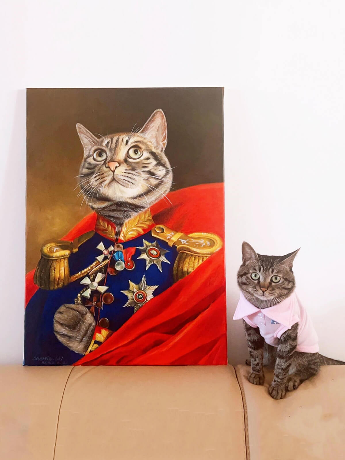 custom cat portrait painting