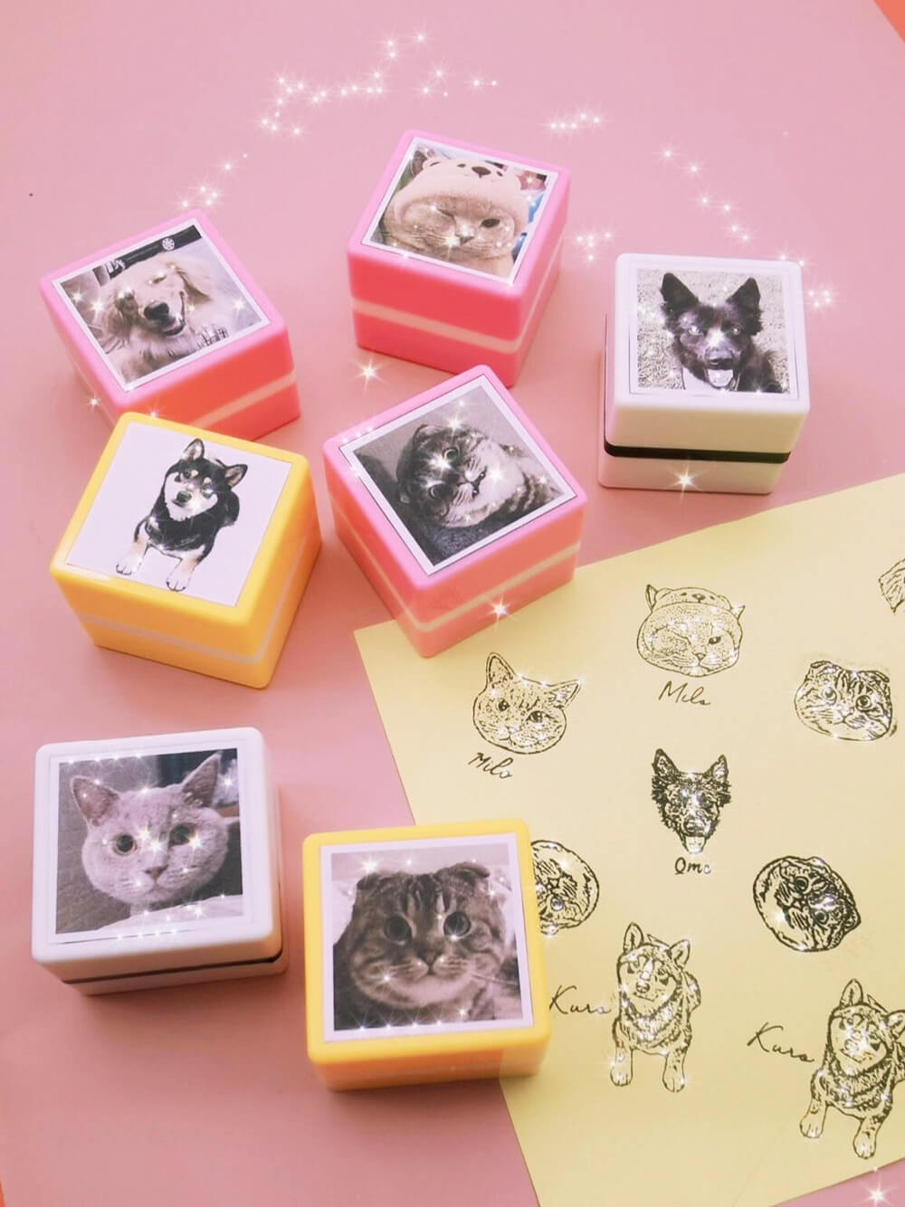 creative pet portrait stamp ideas