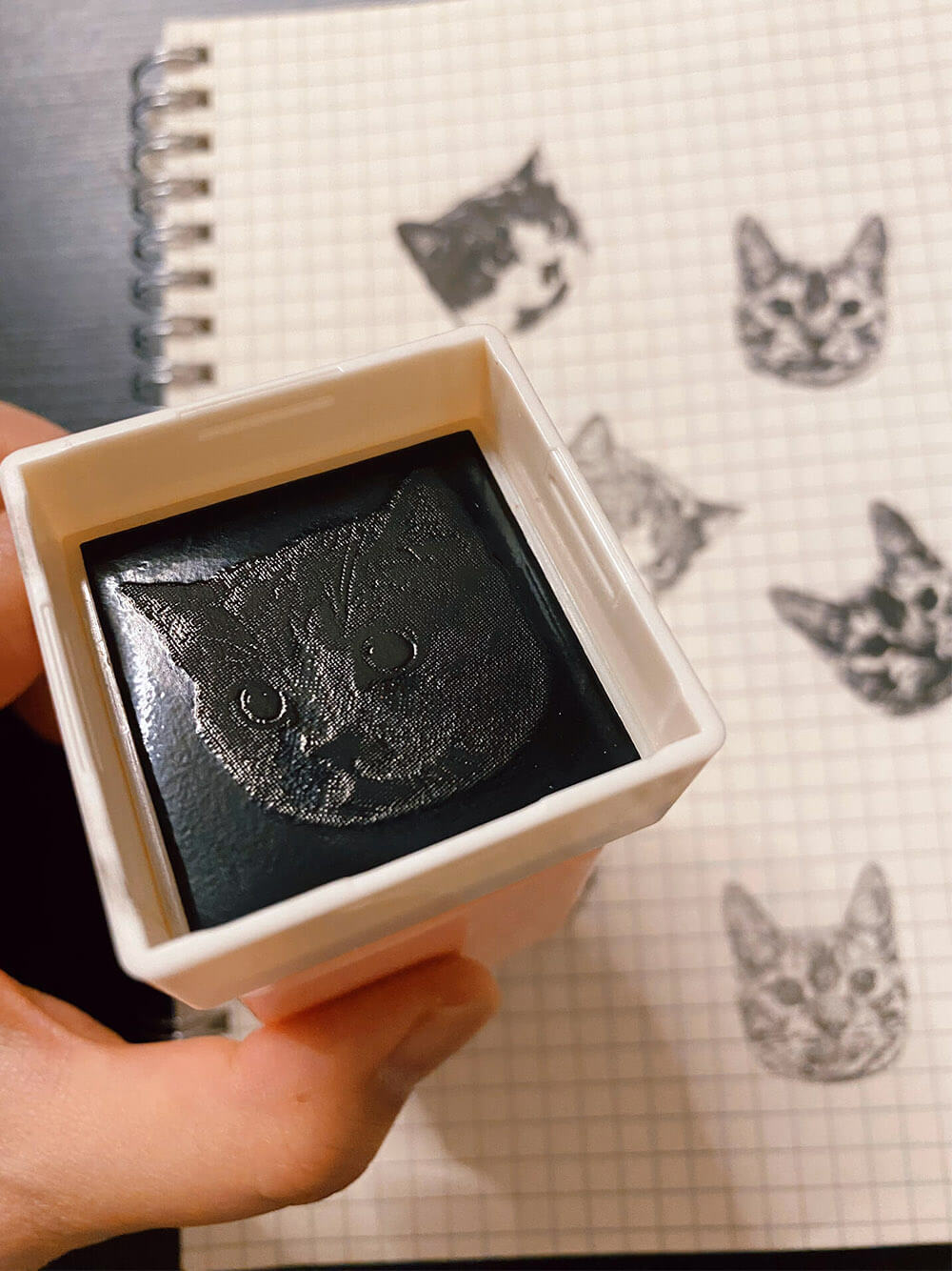 cat photo stamp