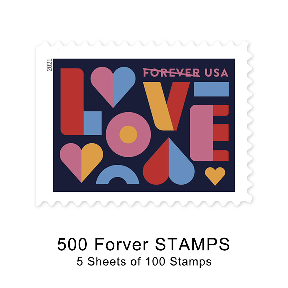 (Free shipping)2021 New Love-300 PCS Forever Stamps 11 Styles Hot Sale