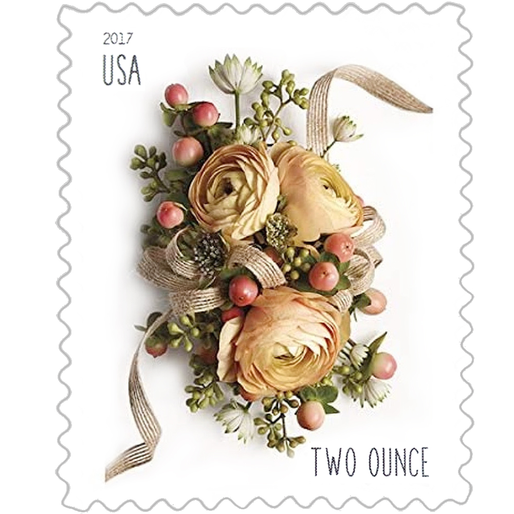 2017 Celebration Corsage Self-stick Adhesive Stamps US Postal Service ...