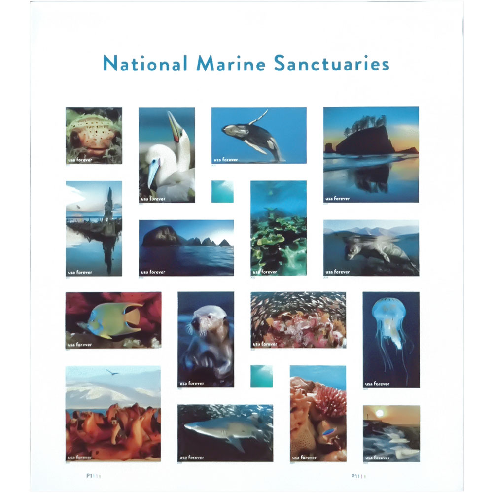 National Marine Sanctuaries - Pane of 16 Stamp