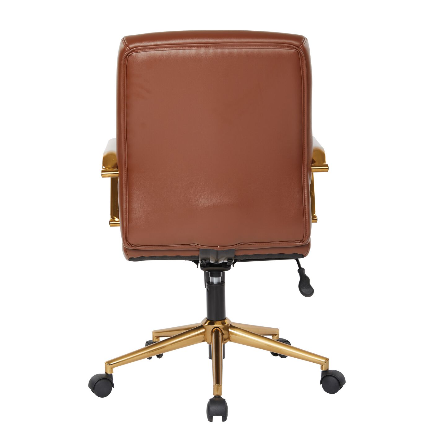 Armstrong Faux Leather and Gold Upholstered Office Chair