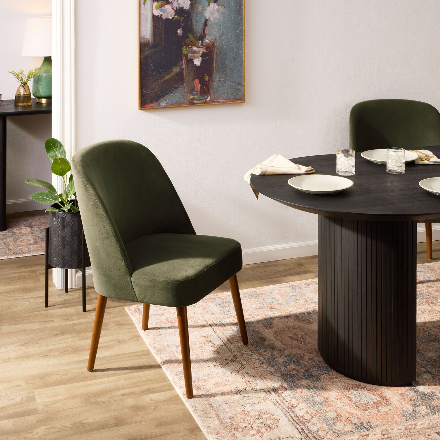 Codie Curved Back Upholstered Dining Chair
