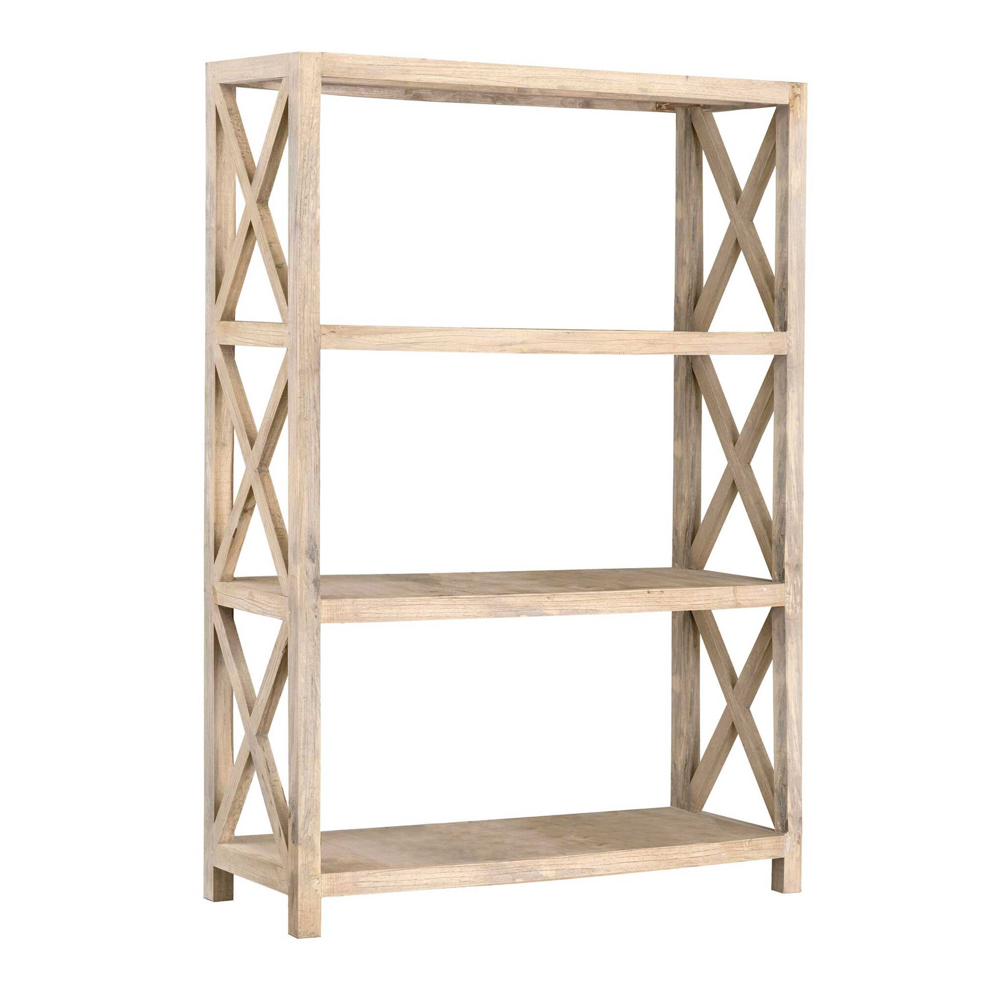 Noam Large Natural Wood Farmhouse Bookshelf