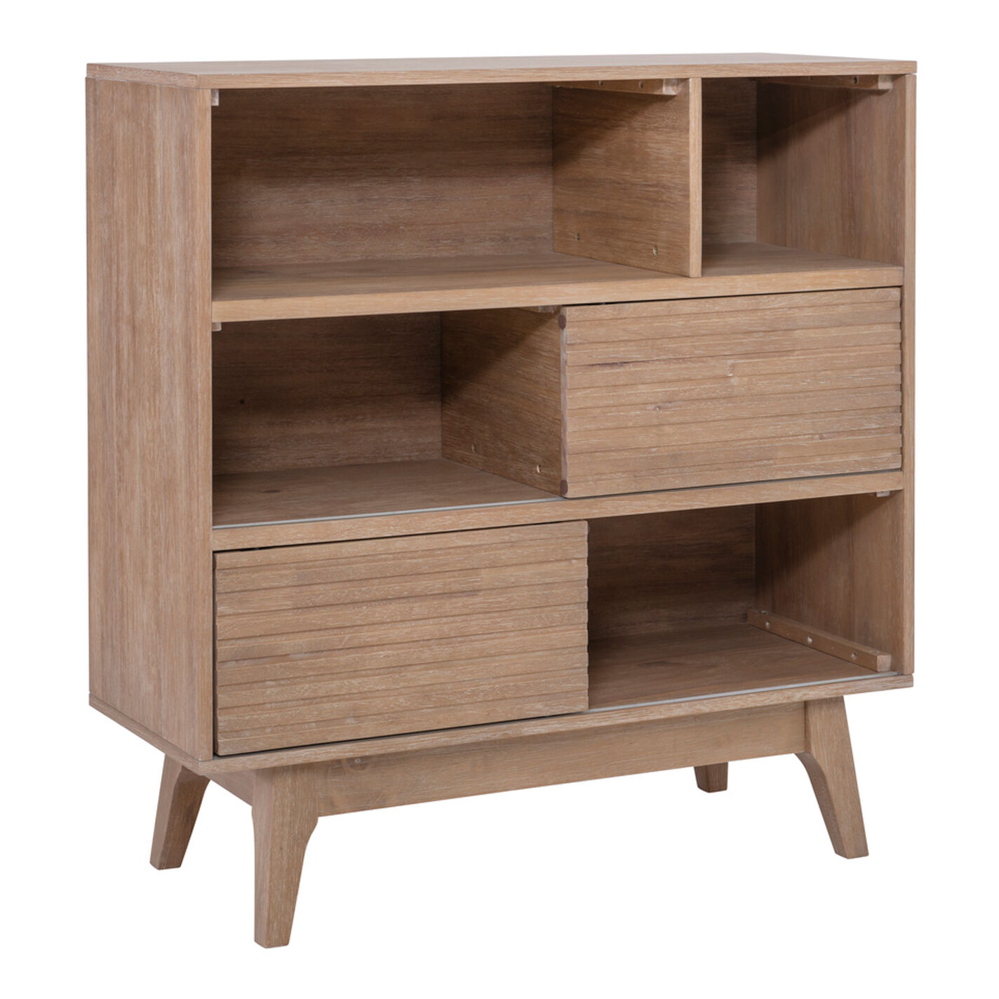 Saskia Low Wood Mid Century Bookshelf