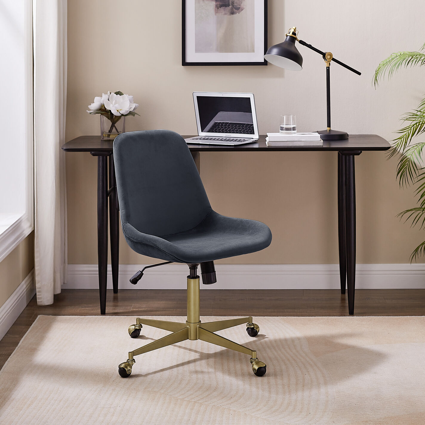Tyler Velvet Upholstered Office Chair