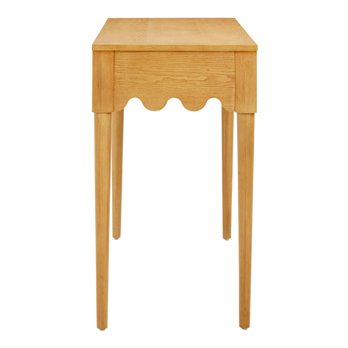 Juliana Natural Ash Wood Scalloped Desk with Drawers