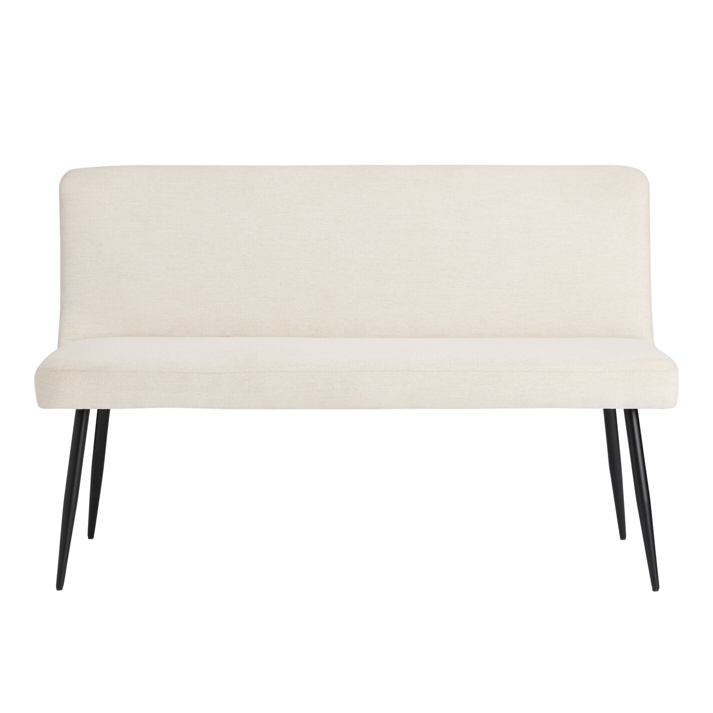 Selma Ivory High Back Upholstered Banquette Dining Bench