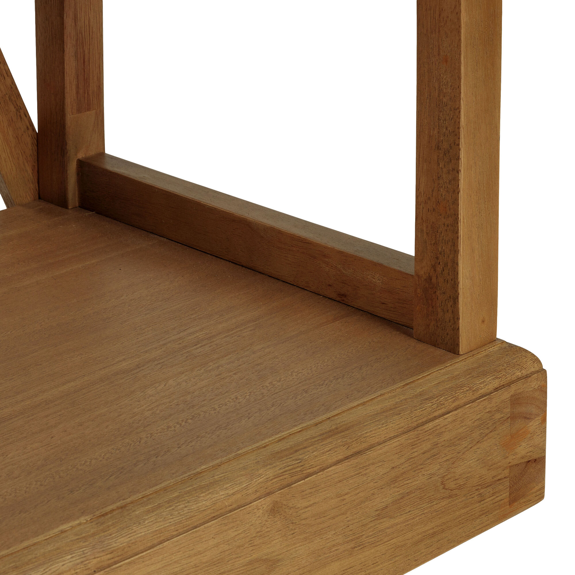 Wood Campaign X Back Bookshelf