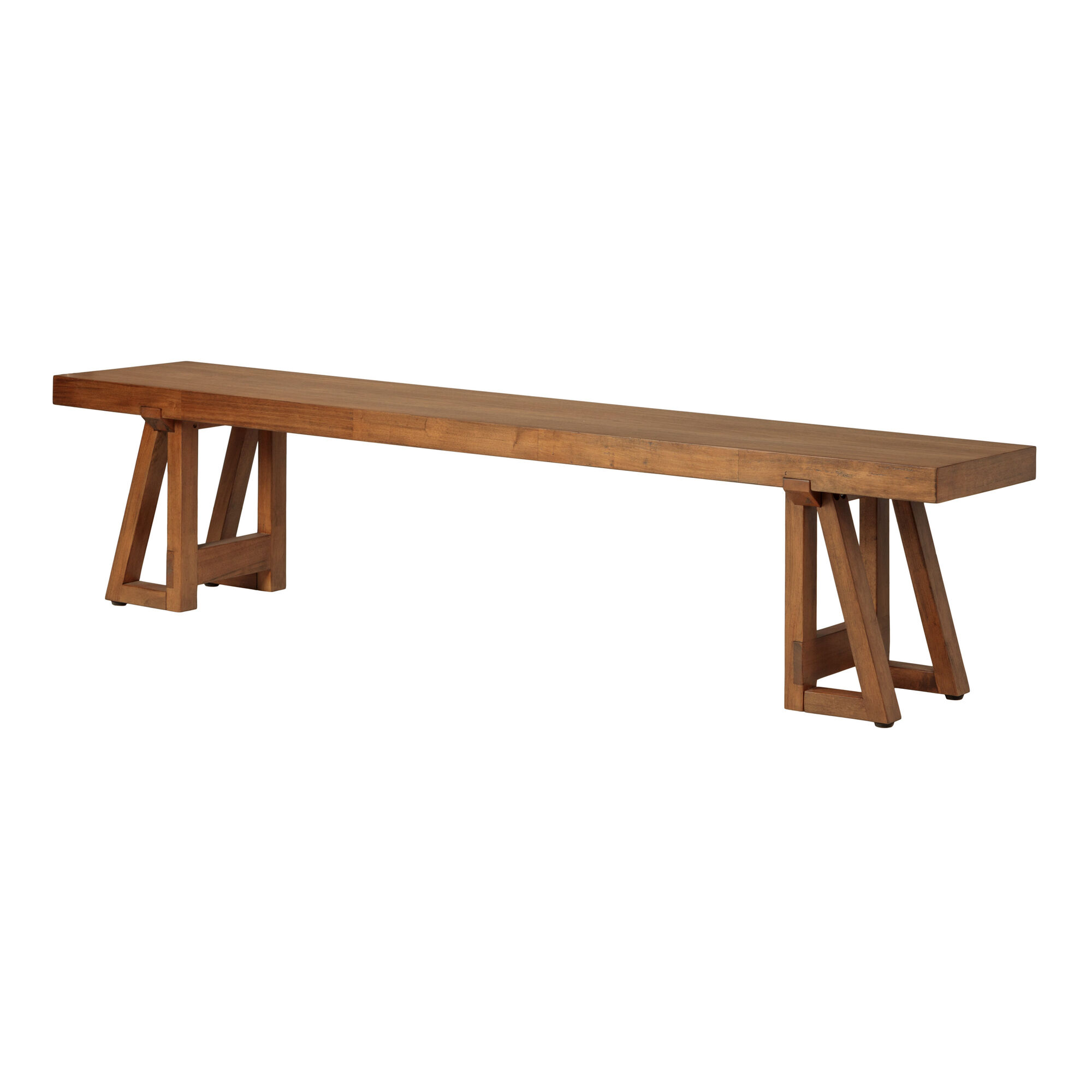Eastbrook Vintage Acorn Sawhorse Farmhouse Dining Bench
