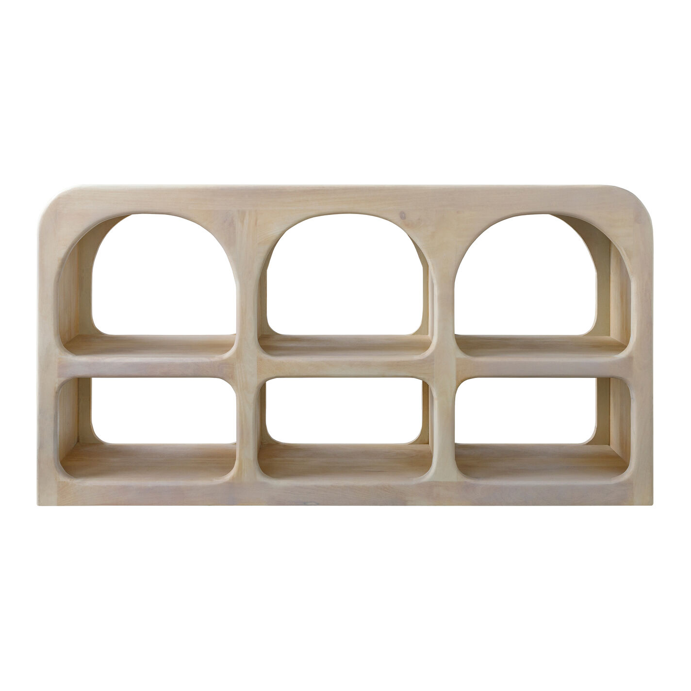 Panyer Short Ivory Mango Wood Bookshelf