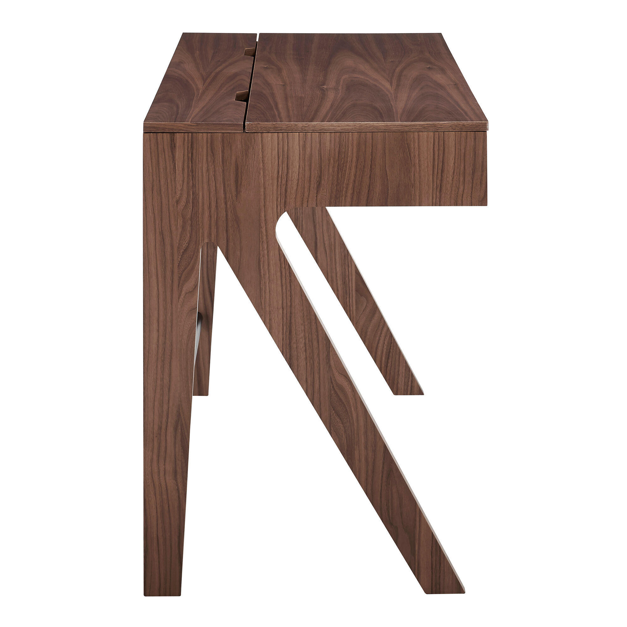 Baker Walnut Brown Wood Desk with Drawers